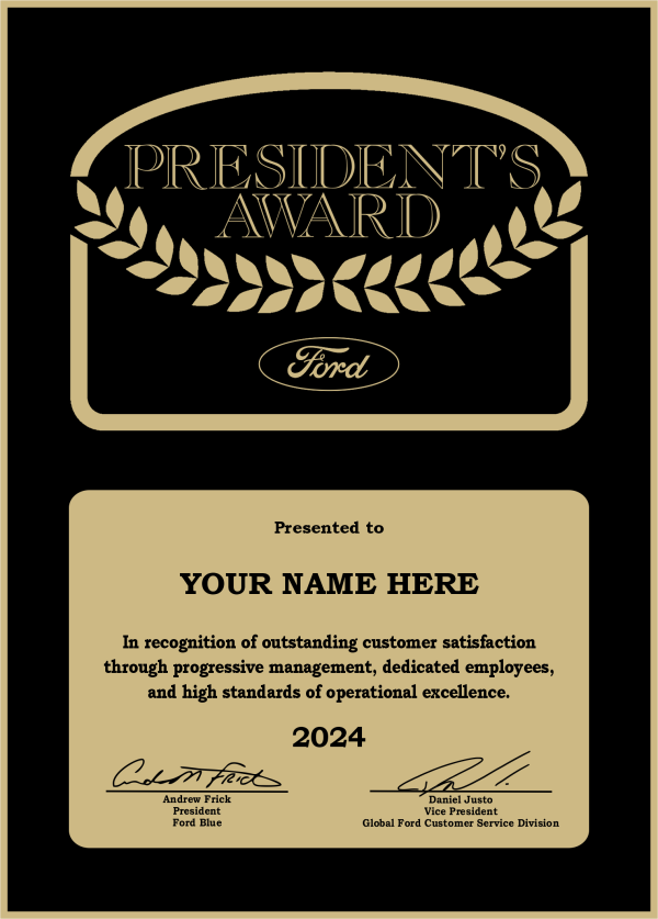 Desk President's Award