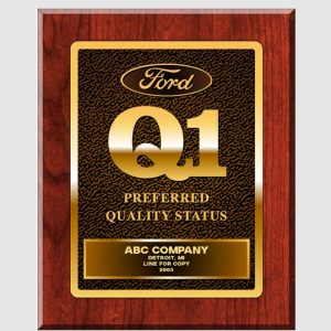 Duplicate Q1 Plaque